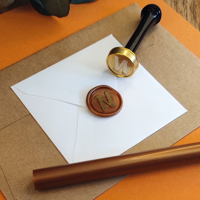 Cachet de cire alphabet - Sceau lettre N