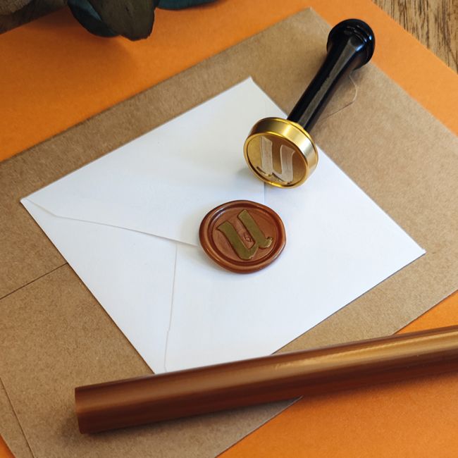 Cachet de cire alphabet - Sceau lettre U