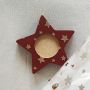 Support bougie chauffe plat étoile en bois à décorer