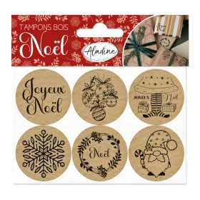 Lot 6 Tampons Joyeux Noel