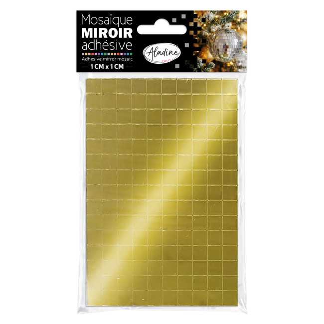 Carres 1 Cm Or Miroirs Adhesifs X2