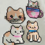 Mirror Pixel Art Cats