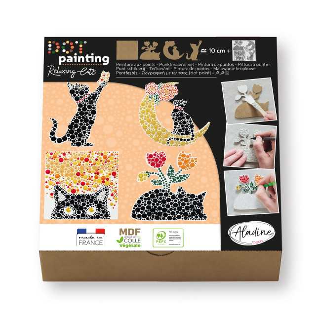 Coffret Dot Painting Chat Deco