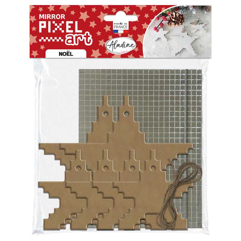 Kit Pixel Art Etoiles Argent | Décorez-moi