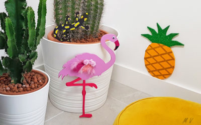 Tuto : une deco ananas flamant rose en bois à customiser très tendance !