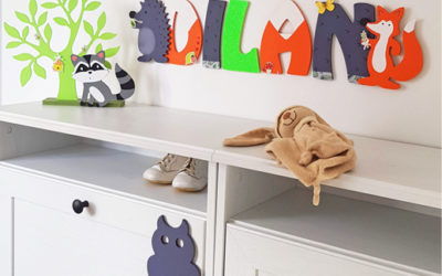 Une décoration renard pour une chambre bébé tendance avec des formes en bois !