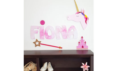 Tutoriel : une déco licorne a faire soi même pour chambre de petite fille avec nos lettres en bois !