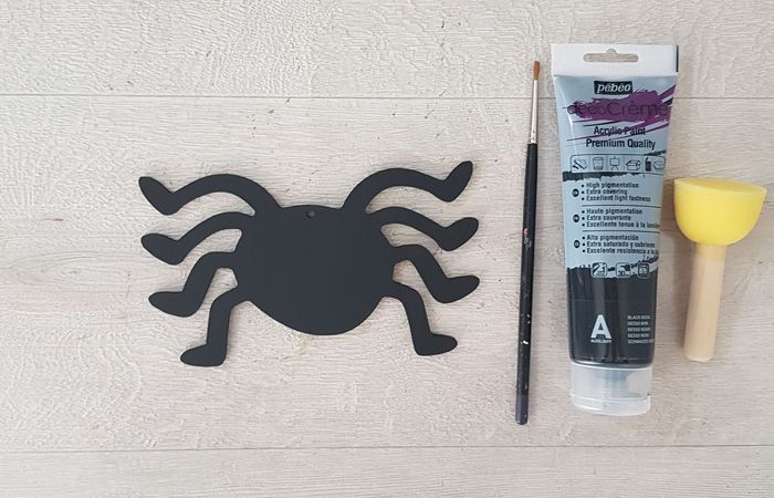araignées Halloween en bois à peindre en noir
