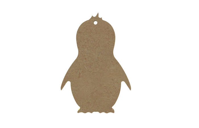 petit pingouin en bois à customiser pour une décoration noel vintage