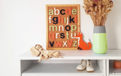 Un tableau alphabet en bois à faire soi-même !