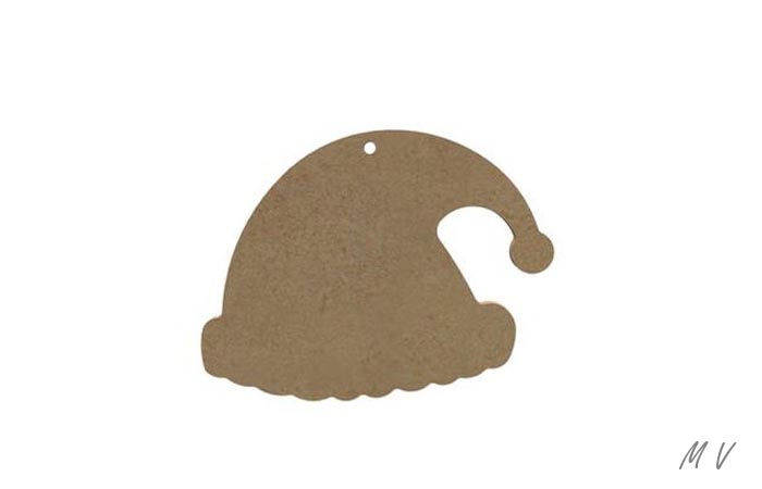 petit bonnet en bois à personnaliser percé, déco sapin diy bonnet en bois à suspendre au sapin de noël authentique