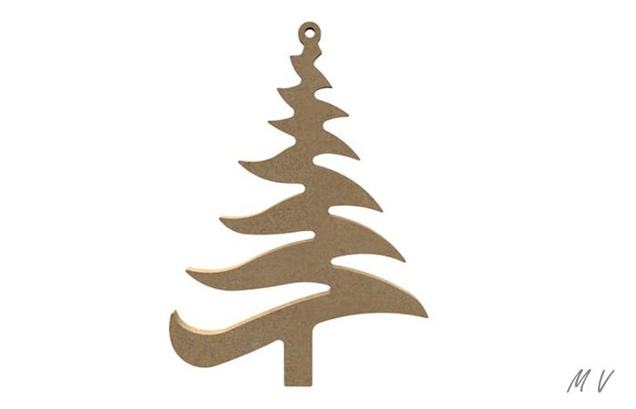 forme en bois sapin zig zag à personnaliser gomille décoration noël sapin zig zag à décorer pour Noël